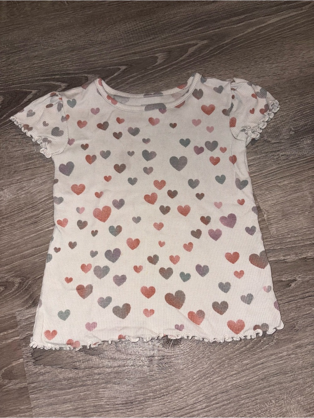 Garanimals White Tee with Multicolor Heart Print